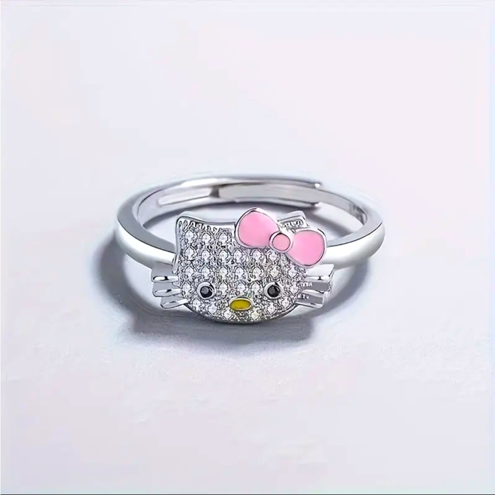 HELLO KITTY OPEN ADJUSTABLE RING-NWT - Picture 5 of 6